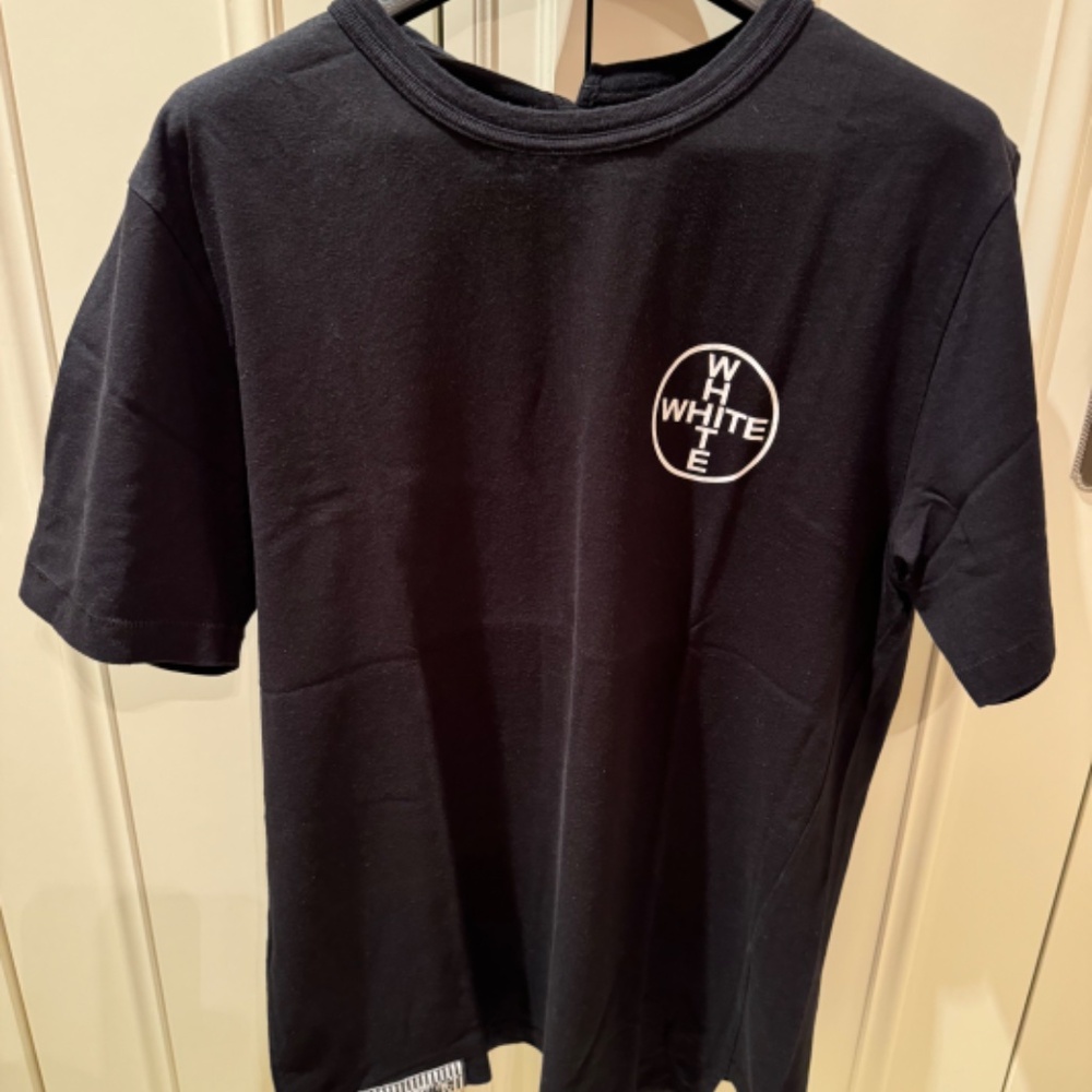 OFF-White-main label black tee